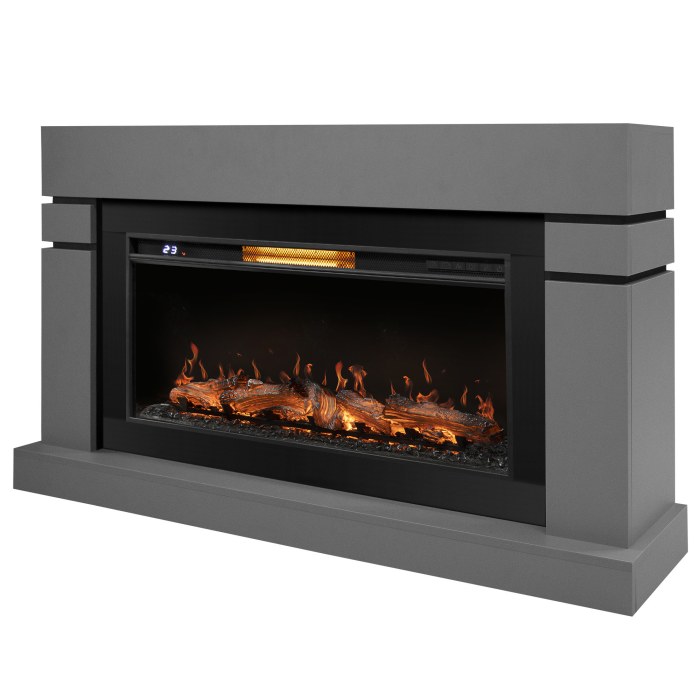 Каминокомплект: Очаг Royal Thermo Aurora RTFP/P-AR40LS, портал Lindos 42/40/36, светло-серый, р/в