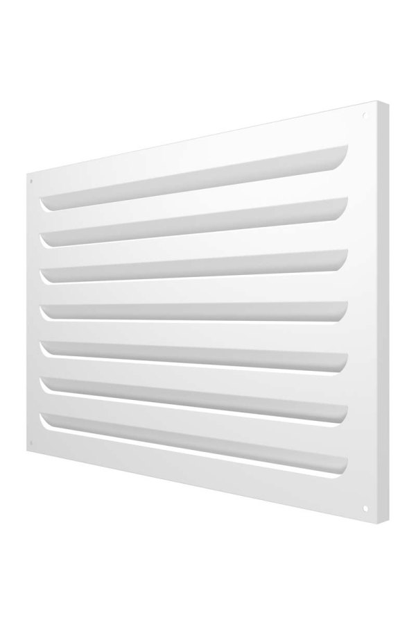 Решетка вентиляционная МВР жалюзи 500х350 окрашенная сталь белый ERA